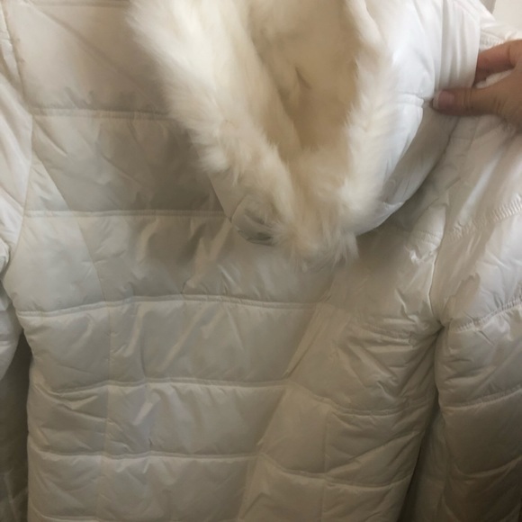 COPY - reversible real rabbit white fur coat - Picture 3 of 5
